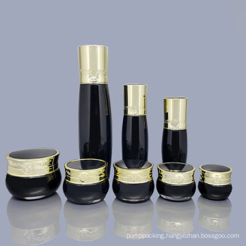 10g 15g 20g 50g 15ml 30ml 100ml In Stock Black Ready to Ship Empty Plastic Container Acrylic Cream Jar Lotion Bottle set